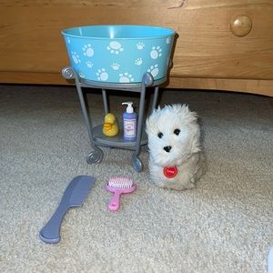 American Girl Dog and Bath